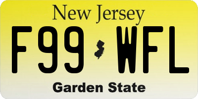 NJ license plate F99WFL