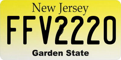 NJ license plate FFV2220