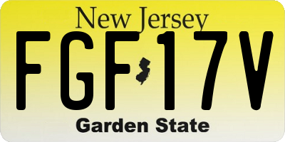 NJ license plate FGF17V
