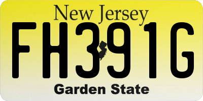 NJ license plate FH391G