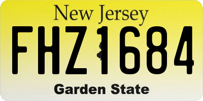 NJ license plate FHZ1684