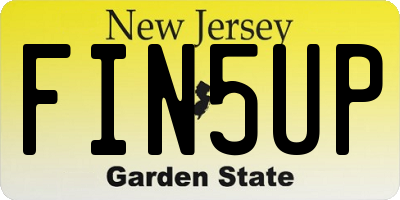 NJ license plate FIN5UP