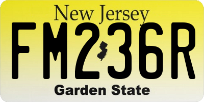 NJ license plate FM236R
