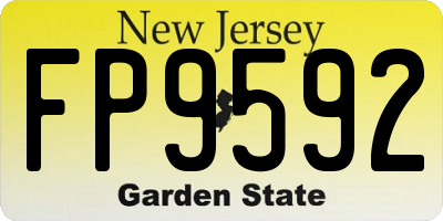 NJ license plate FP9592