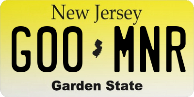 NJ license plate G00MNR