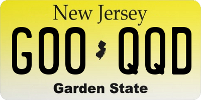 NJ license plate G00QQD