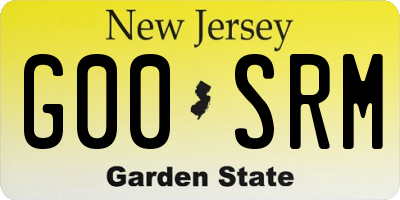 NJ license plate G00SRM