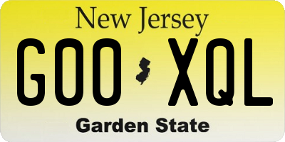 NJ license plate G00XQL