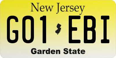 NJ license plate G01EBI