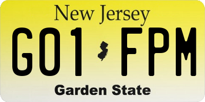 NJ license plate G01FPM