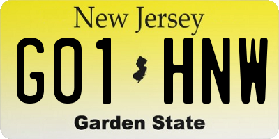 NJ license plate G01HNW
