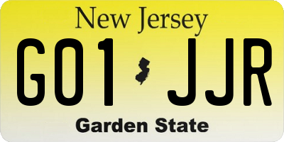 NJ license plate G01JJR