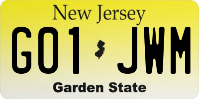 NJ license plate G01JWM