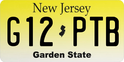 NJ license plate G12PTB