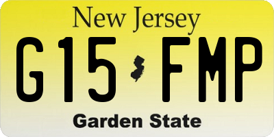 NJ license plate G15FMP