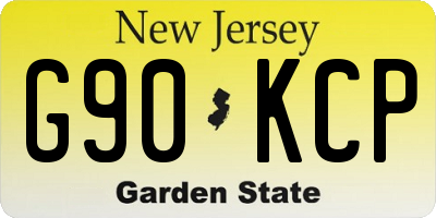 NJ license plate G90KCP