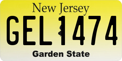 NJ license plate GEL1474