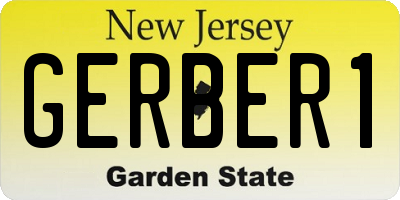 NJ license plate GERBER1