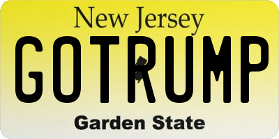 NJ license plate GOTRUMP