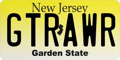 NJ license plate GTRAWR