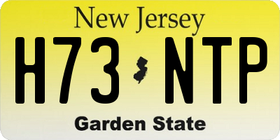 NJ license plate H73NTP