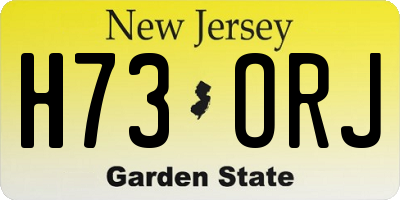 NJ license plate H73ORJ