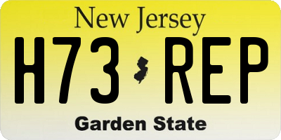 NJ license plate H73REP