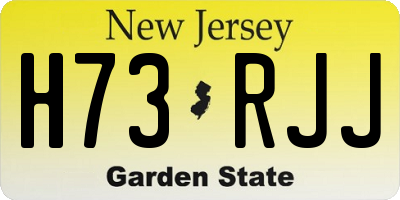NJ license plate H73RJJ