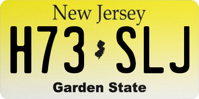 NJ license plate H73SLJ