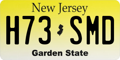 NJ license plate H73SMD