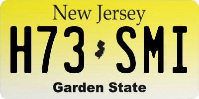 NJ license plate H73SMI