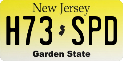 NJ license plate H73SPD