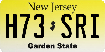 NJ license plate H73SRI