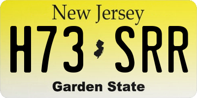 NJ license plate H73SRR