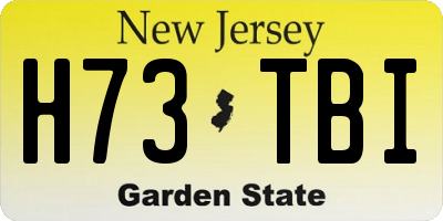 NJ license plate H73TBI