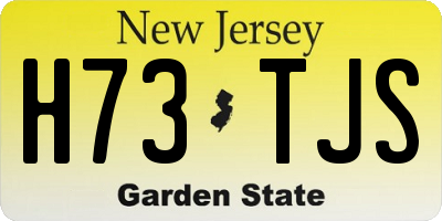 NJ license plate H73TJS