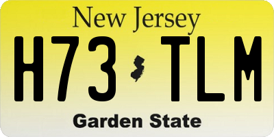NJ license plate H73TLM