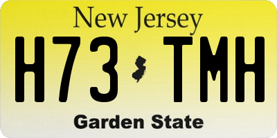NJ license plate H73TMH