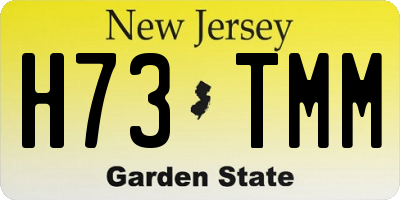 NJ license plate H73TMM
