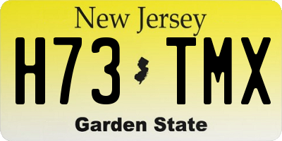 NJ license plate H73TMX