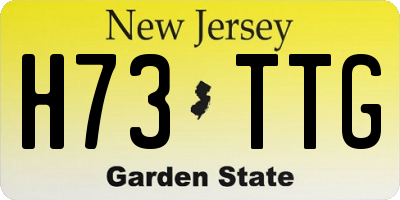 NJ license plate H73TTG