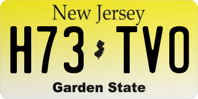 NJ license plate H73TVO