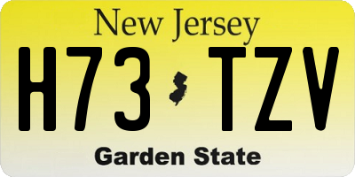 NJ license plate H73TZV