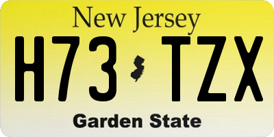 NJ license plate H73TZX