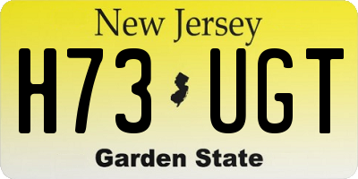 NJ license plate H73UGT