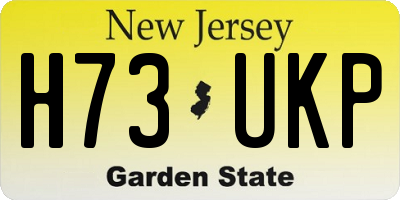 NJ license plate H73UKP