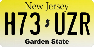 NJ license plate H73UZR