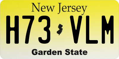 NJ license plate H73VLM