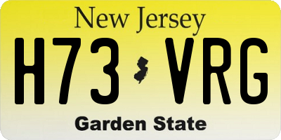 NJ license plate H73VRG