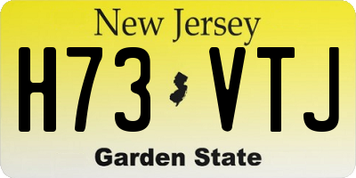 NJ license plate H73VTJ
